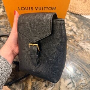 Louis Vuitton Black Leather Mini Bag